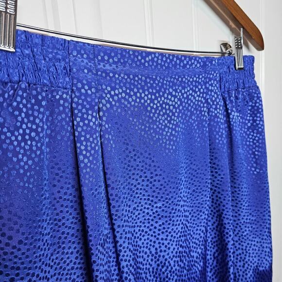 Vintage Andrea Gayle Pencil Skirt Womens Size 8 Blue Shimmer 80s Glam Rock - Picture 3 of 8